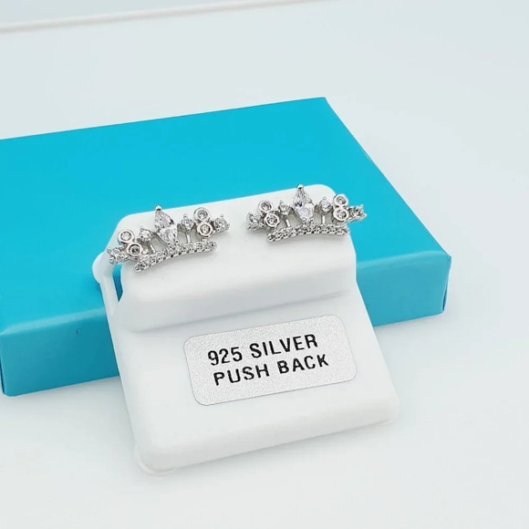 "925 Sterling Silver CZ Beautiful Earrings for Women, 1USPAR4228 - Picture 2 of 11